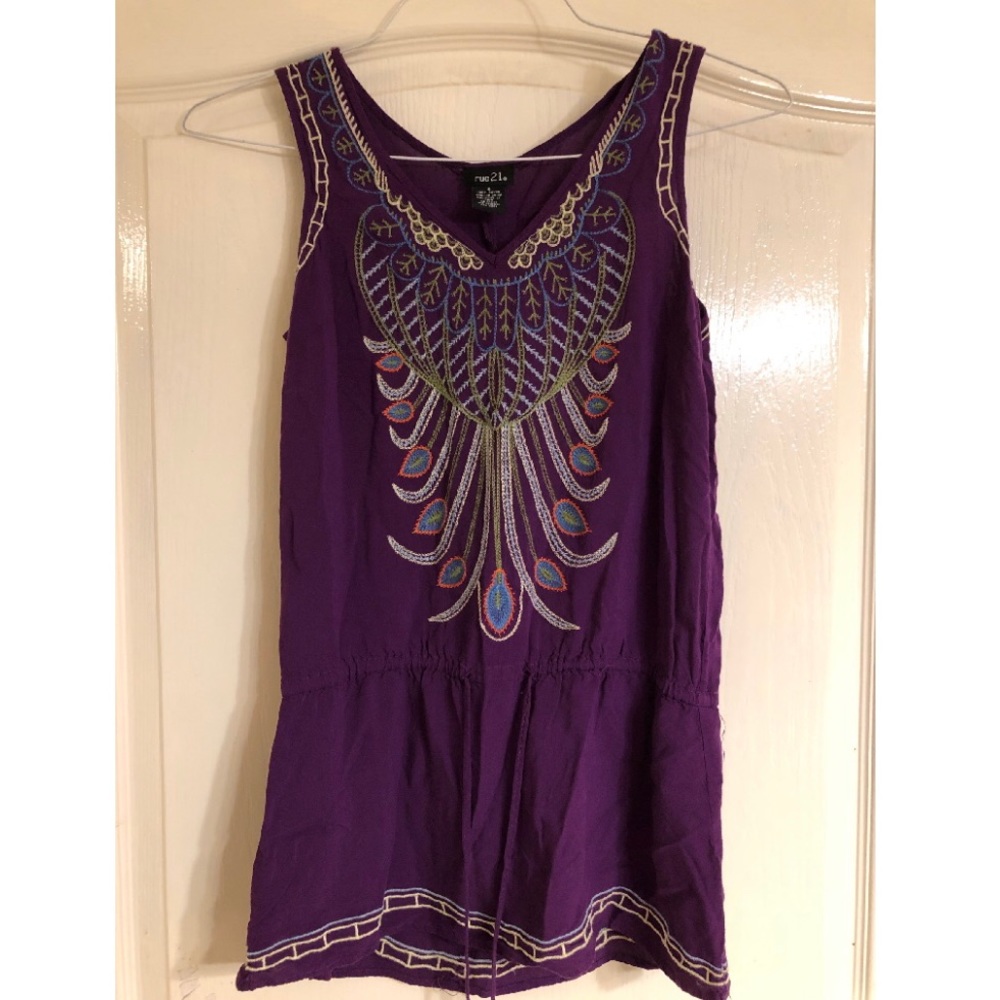 Purple Rue21 Sleveless Tank Top Size S
